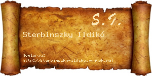 Sterbinszky Ildikó névjegykártya