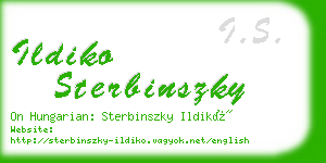 ildiko sterbinszky business card